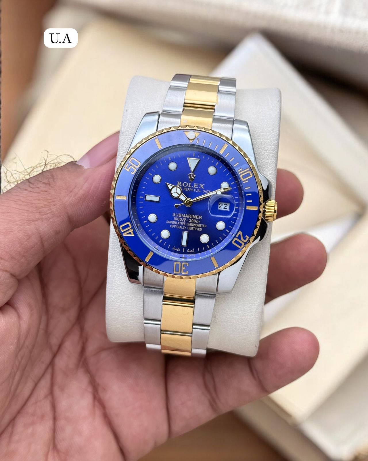 ROLEX AUTOMATIC MECHANISM IN STEEL LUXURY BELT